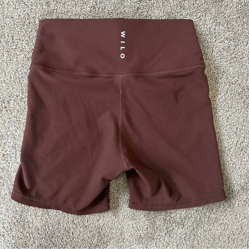 Women's High-Rise Wilo Brown Biker Shorts Size Medium